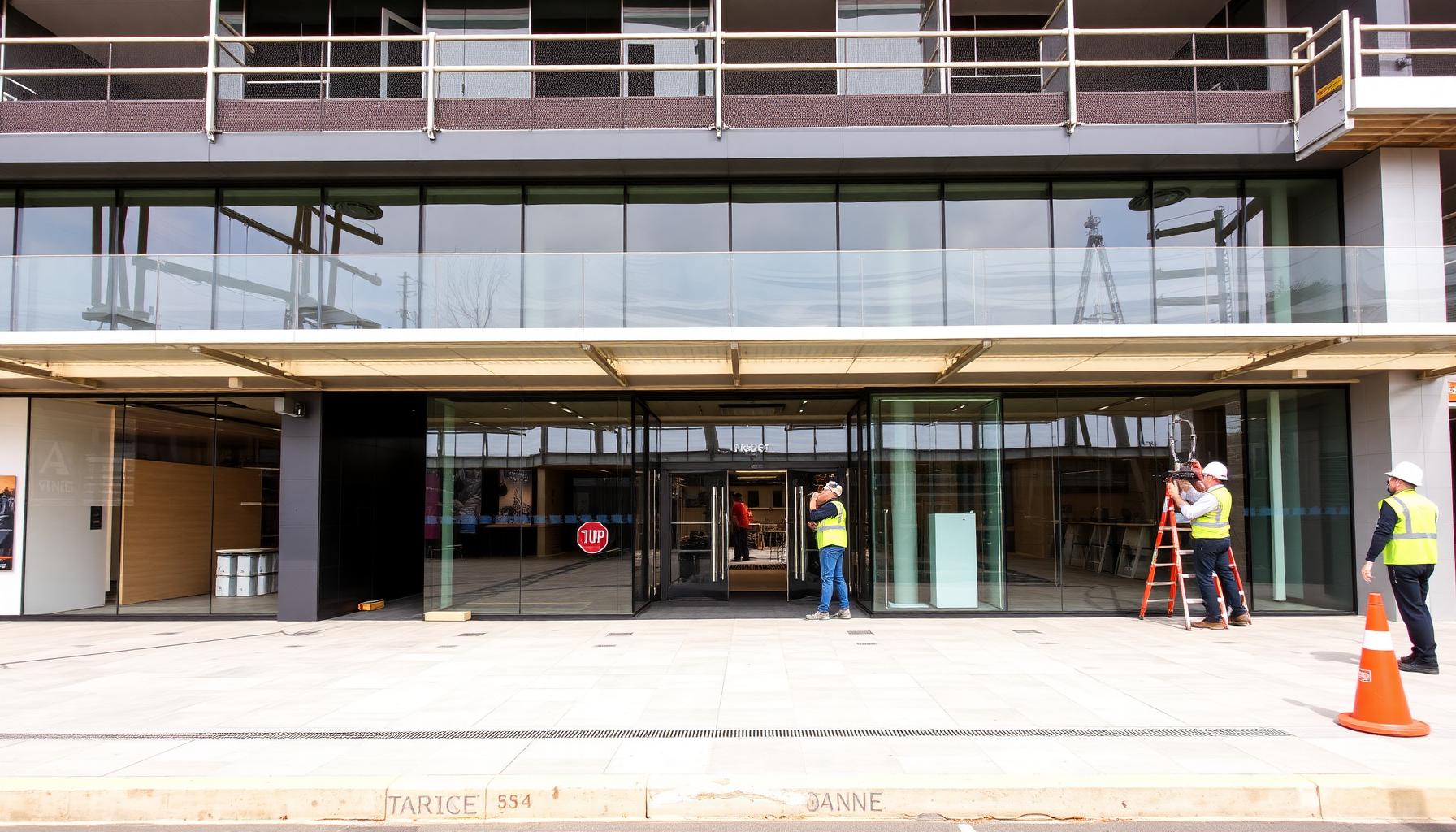 Modern Australian commercial precinct under development
